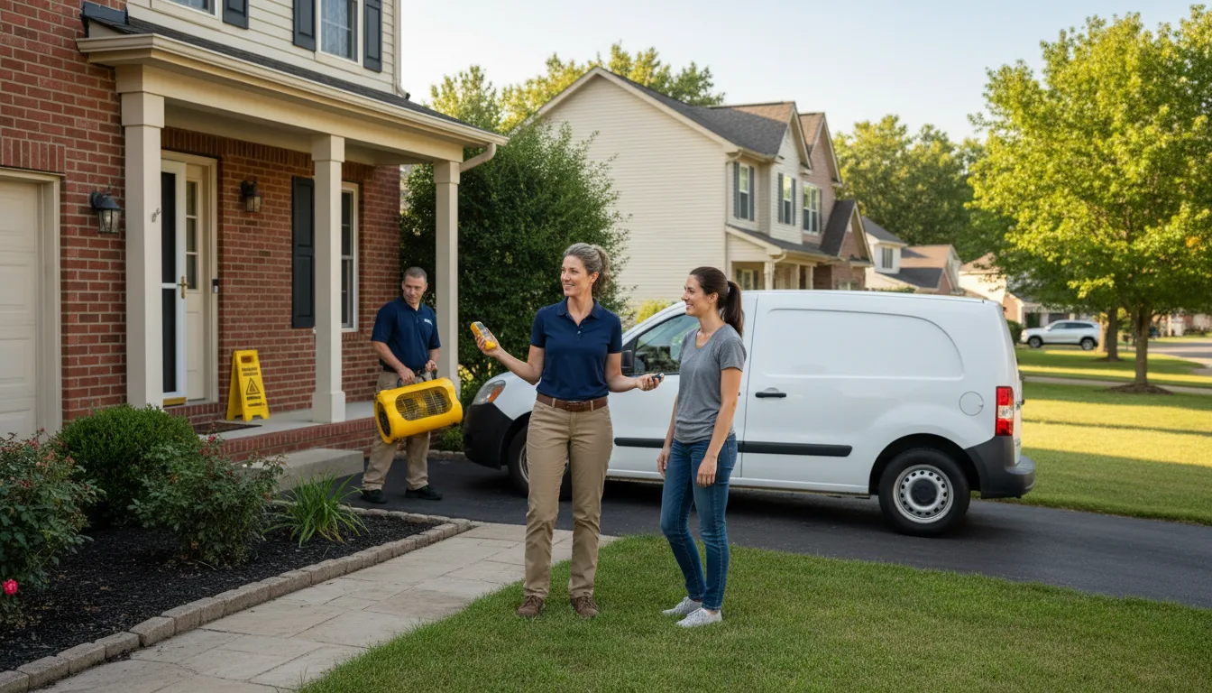 Residential water damage restoration in Cottage Hills, IL
